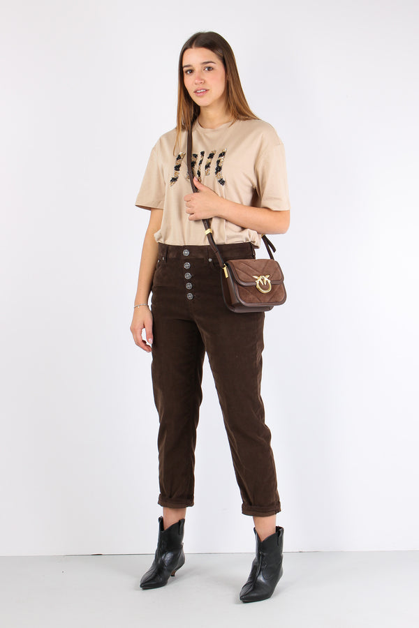 Koons Pantalone Velluto Mille Cioccolato