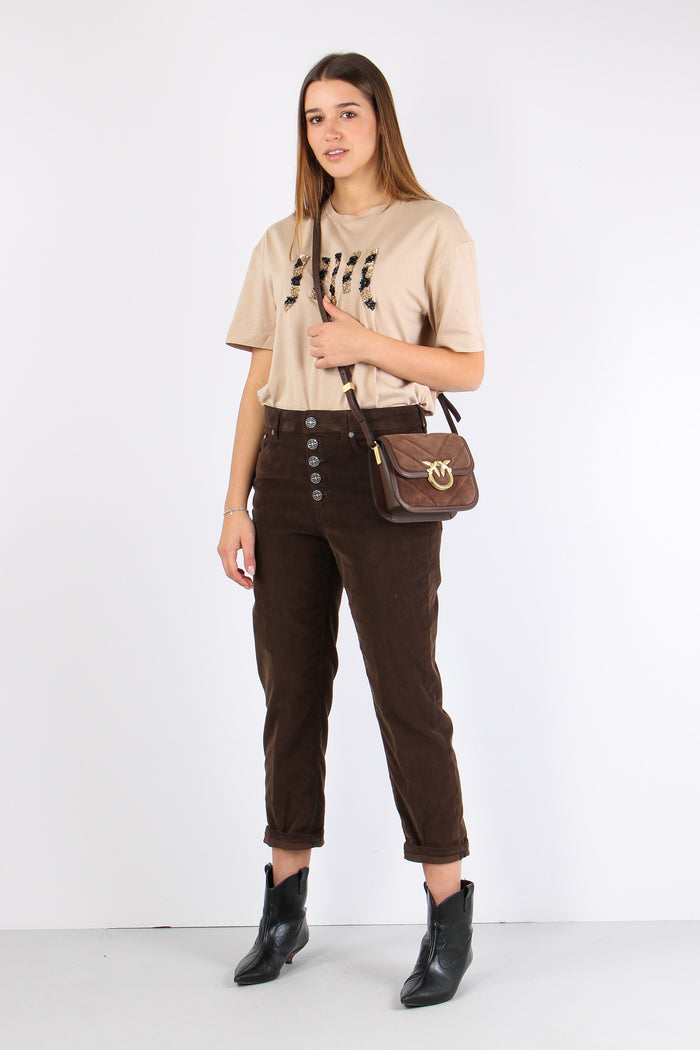 Koons Pantalone Velluto Mille Cioccolato