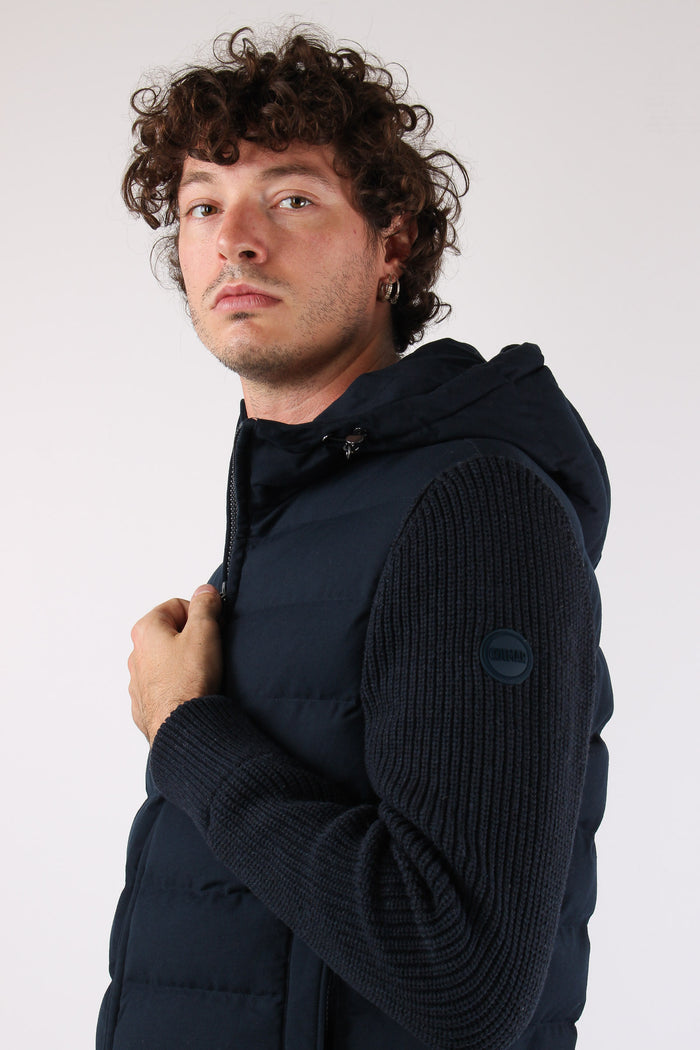 Giubbotto Bimateriale Inserto Navy-7