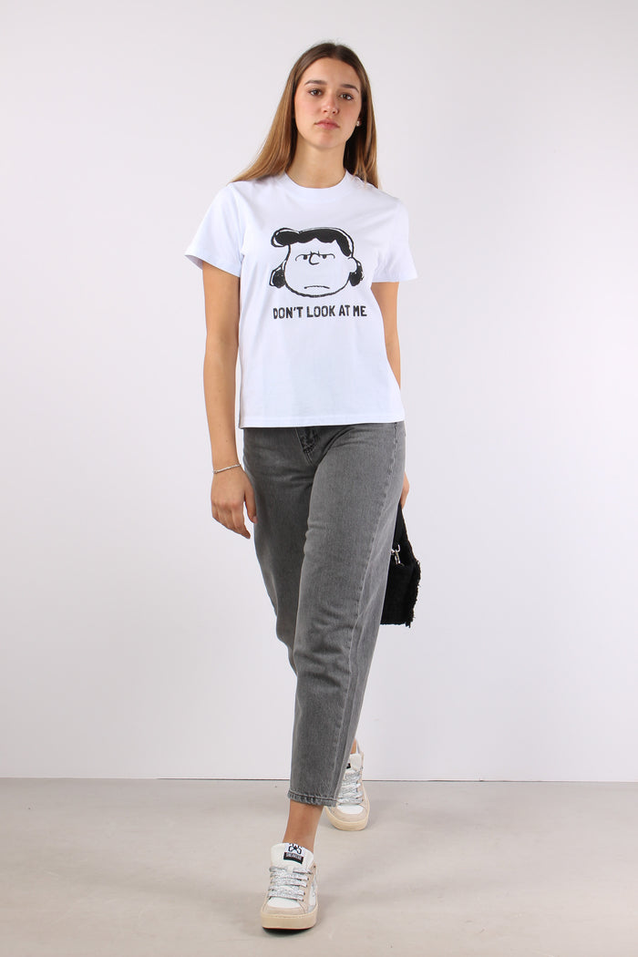 T-shirt Stampa Grande Bianco-3