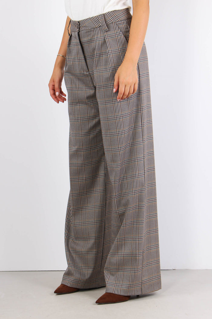 Pantalone Doppia Pences Largo Tortora/nocciola-3