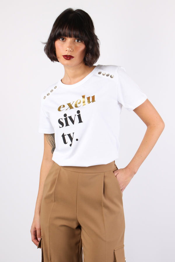 Rossana T-shirt Stampa White-2