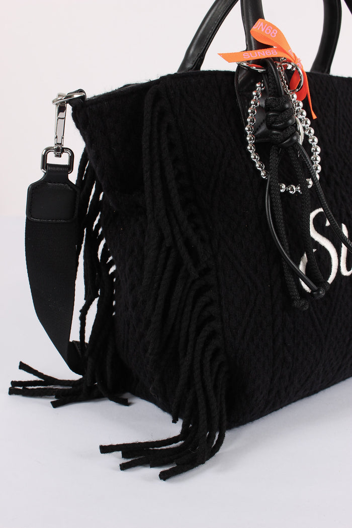 Mini Bag Frange Nero-6