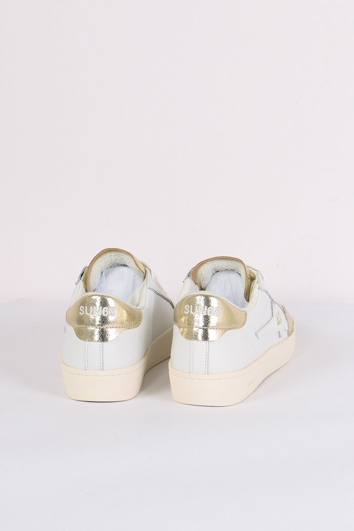 Sneaker Katy Leather Bianco/oro-4