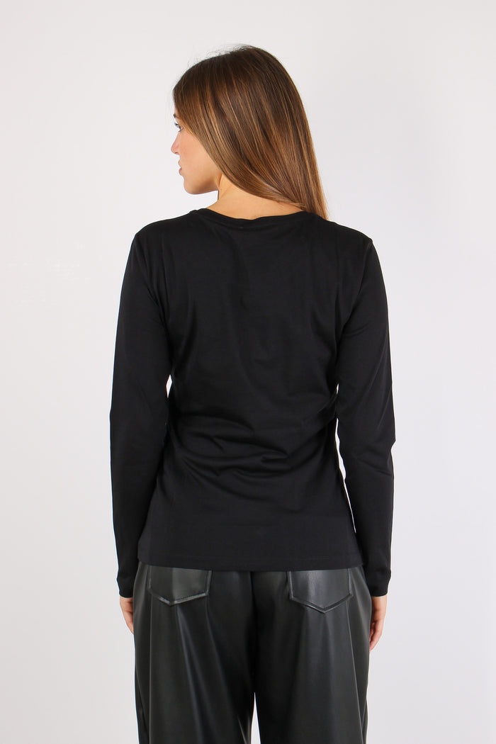 T-shirt Liu Jo Silver Nero Faded-4