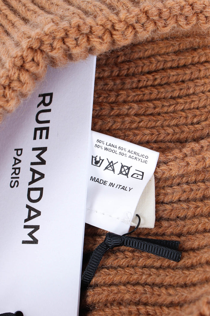 Cuffia Orsetto Pon Pon Camel-5