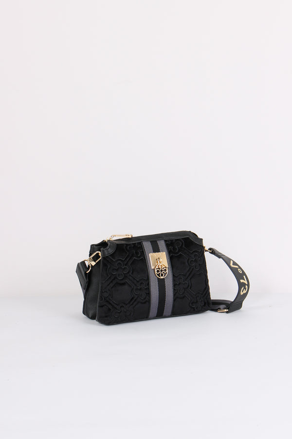 Cate Borsa Tre Scomparti Nero/grigio-2