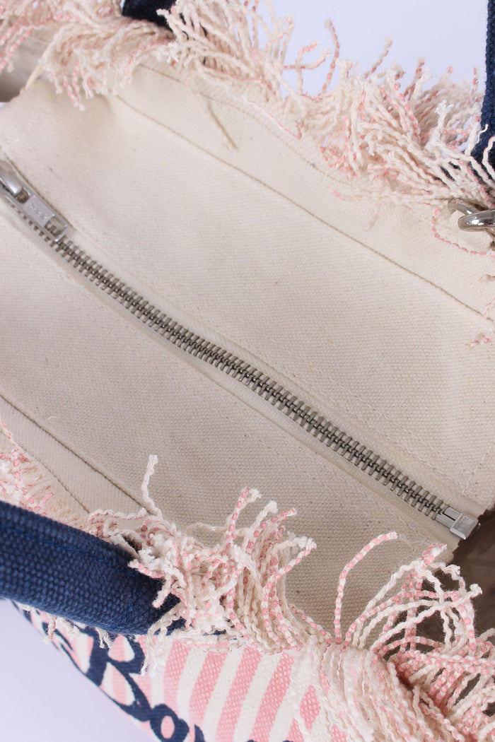 Colette Canvas Righe Rosa/blu-5