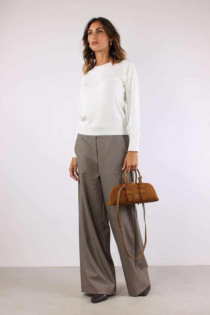 Maglia Girocollo Viscosa Latte-5