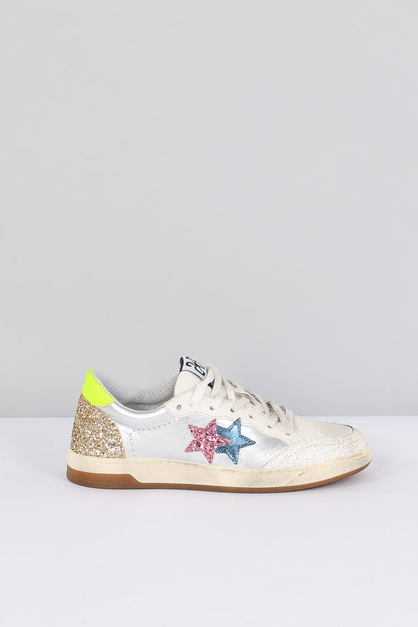 Sneakers Week Star Glitter Bianco/argento
