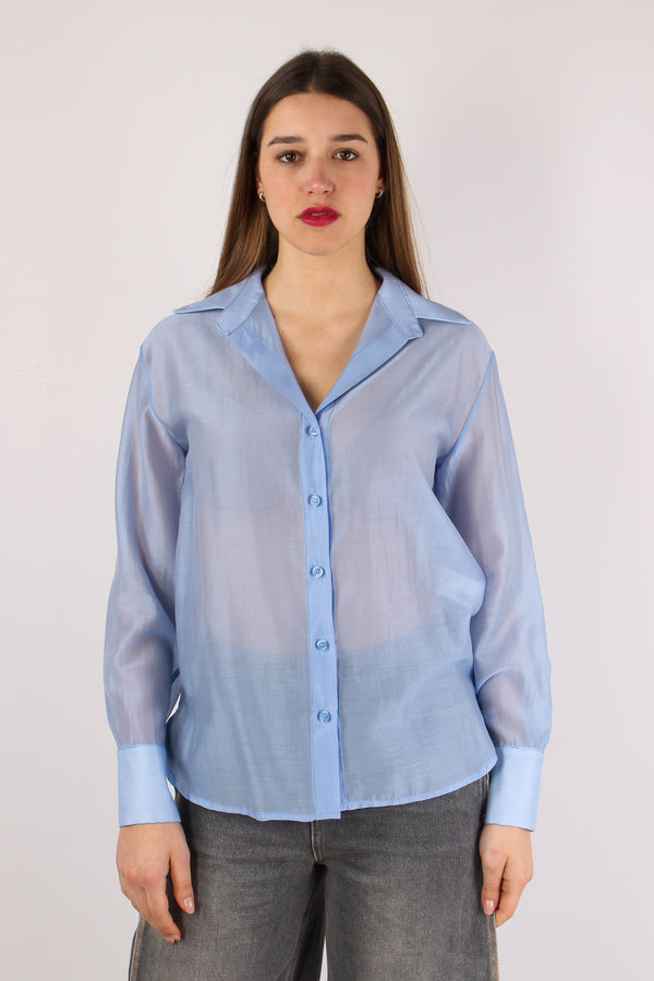 Camicia Regular Mussola Azzurro-2