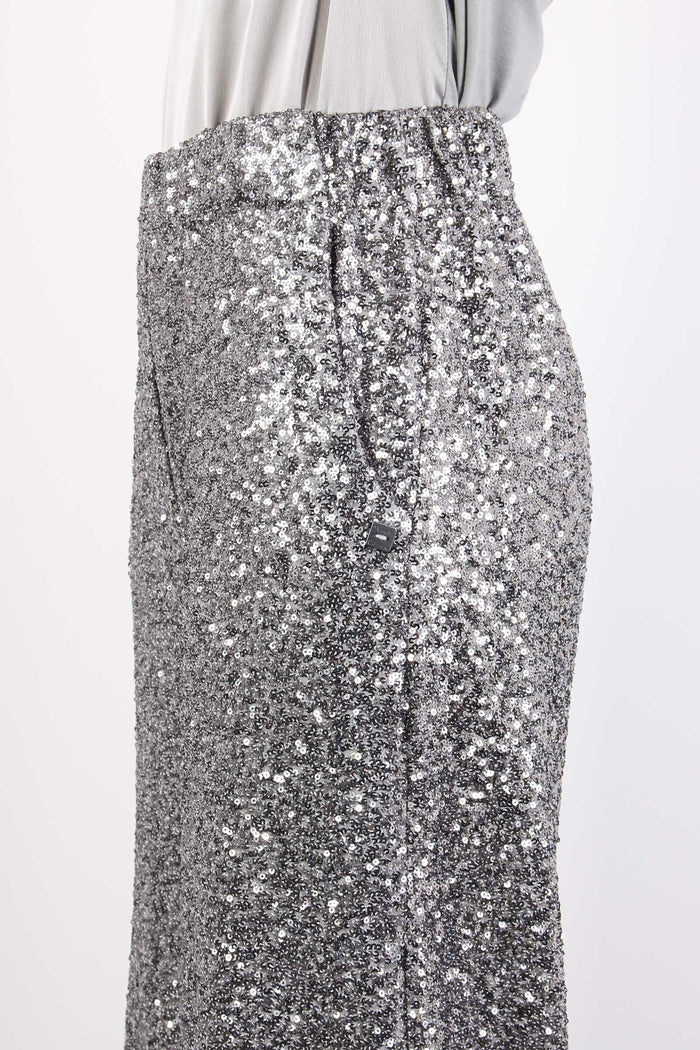 Pantalone Paillettes Metal Grey-7