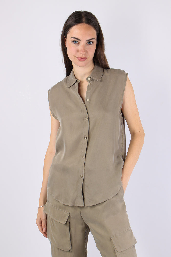 Camicia Smanicata Spalline Oil-5