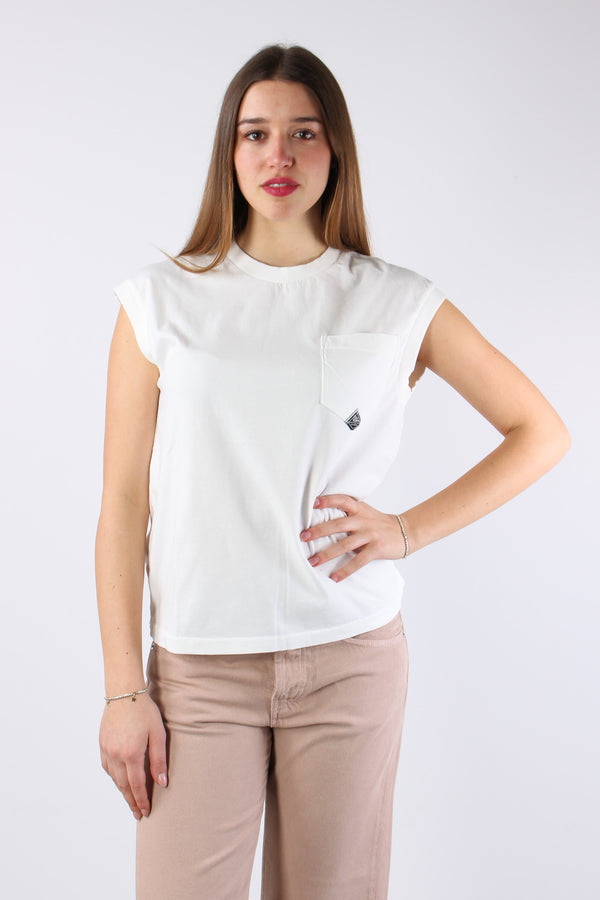 T-shirt Smanicata Taschino White