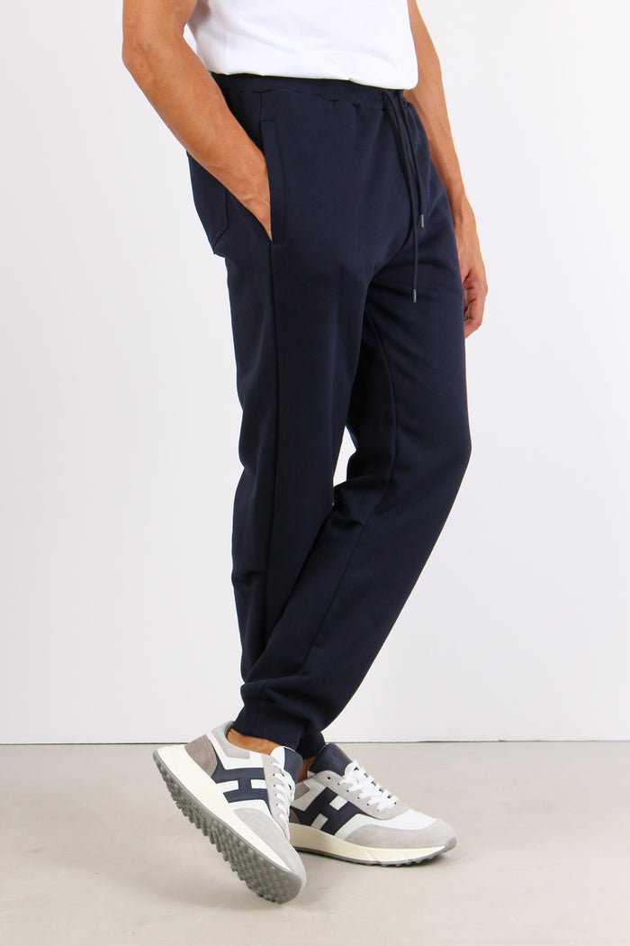 Pantalone Felpa Logo Blu-7