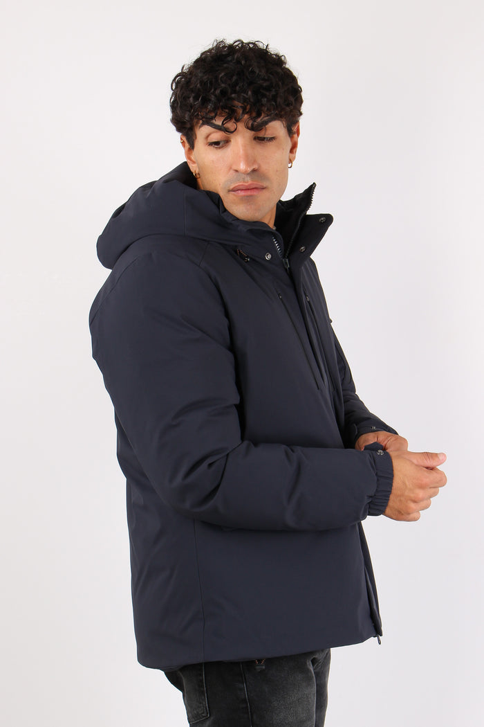 Hiram Giubbotto Tasche Cappucc Blue Black-6