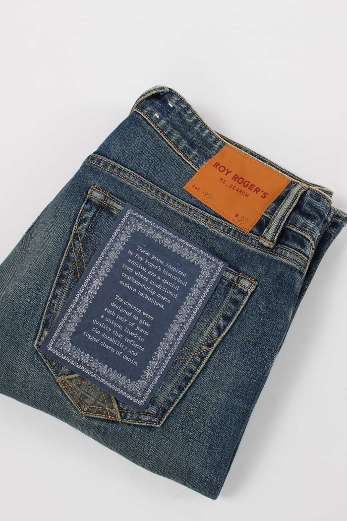 Denim Micro Rotture Slavato Denim Medio-4
