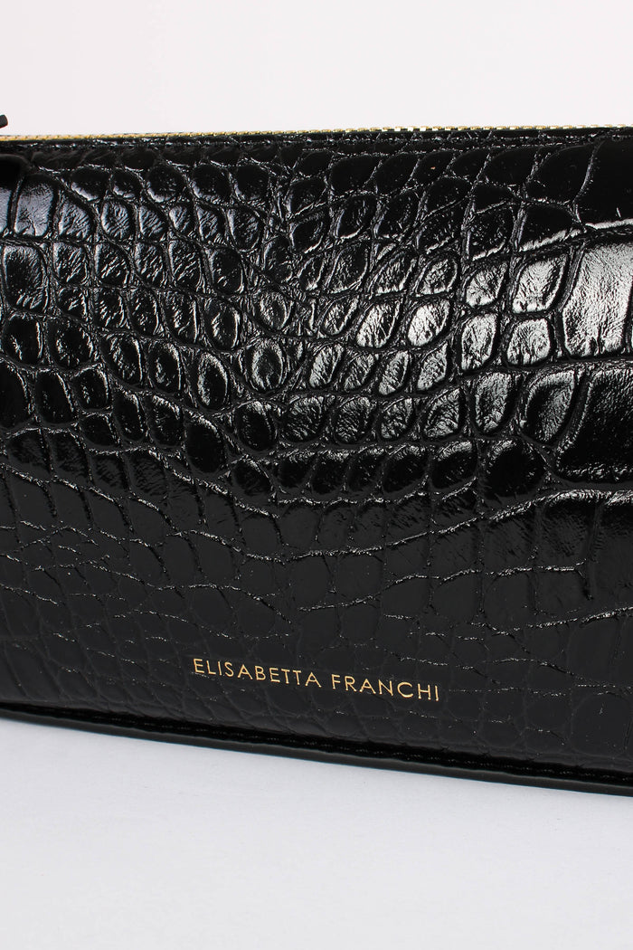 Clutch Stampa Cocco Grande Nero-6