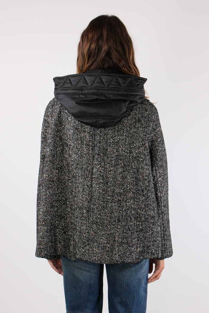 Cappa Trapunta Nylon Resca Nero-6