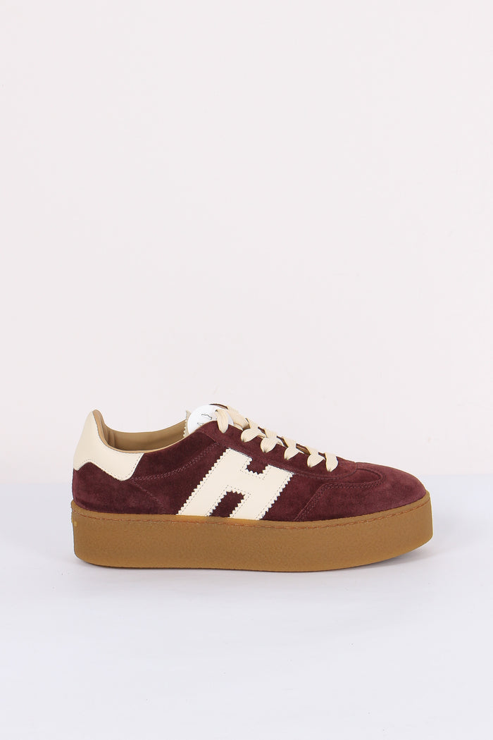 Sneakers H698 Allacciato H Platform Bordeaux/bianco