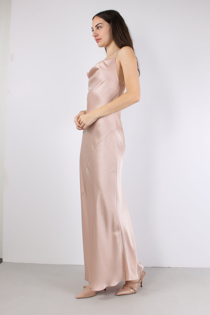 Farro Abito Scavo Dietro Satin Rosa Mogano-3
