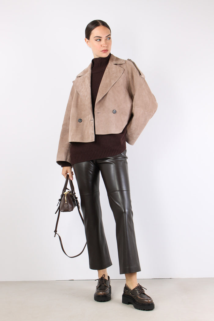 Maga Giubbotto Scamosciato Marron Glace