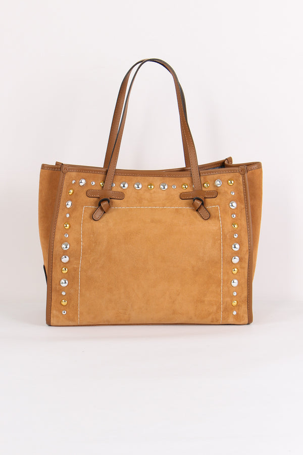 Shopping Inserto Borchie Caramello