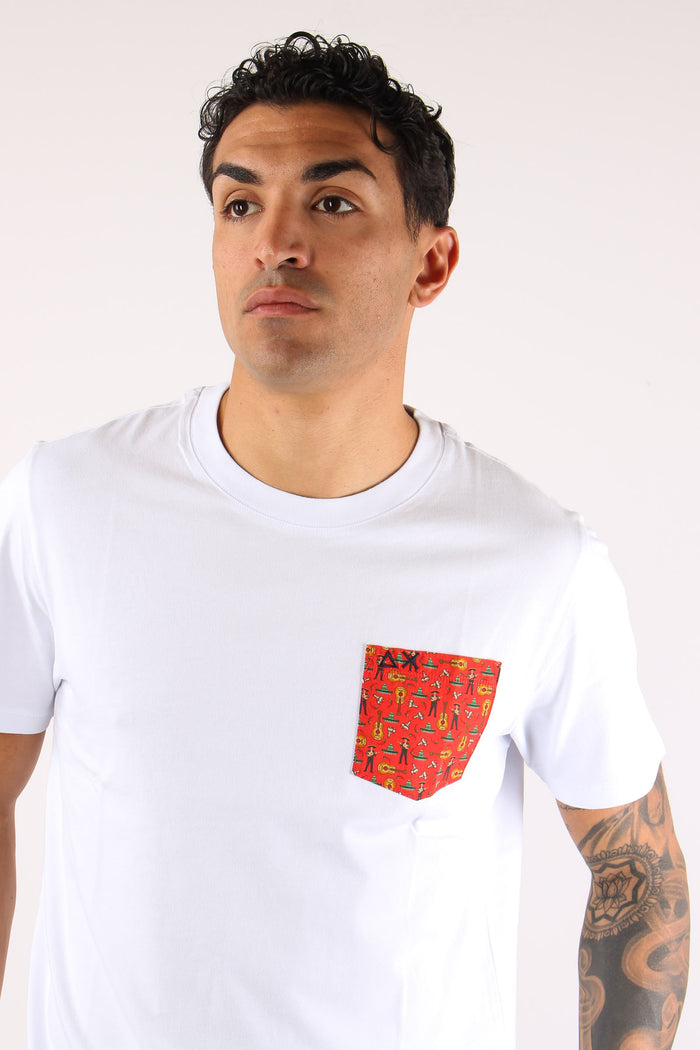 T-shirt Taschino Fantasia Bianco/rosa-7