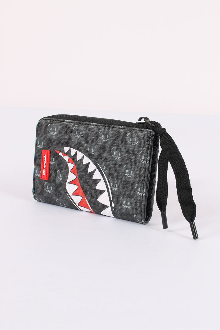 Wallet Shark In Paris Check Nero-2