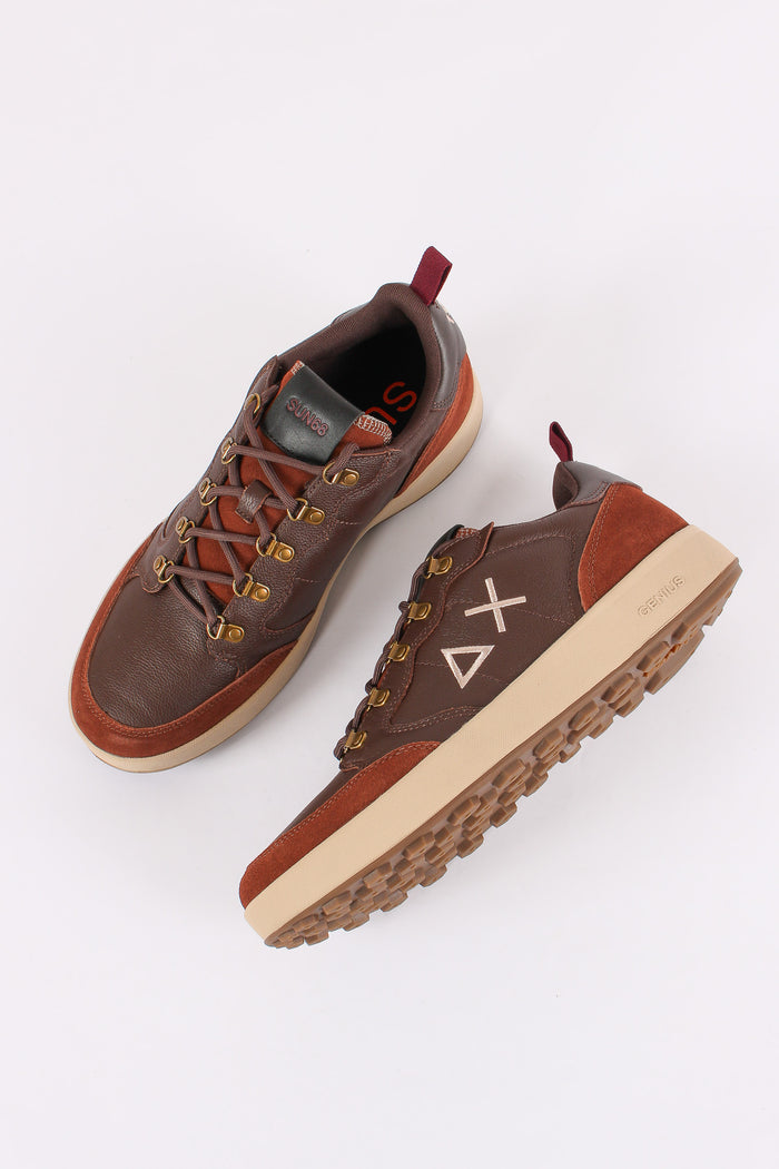 Sneakers Genius Leather Marrone-2