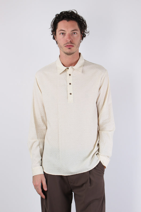 Attore Camicia Polo Operata Beige-2