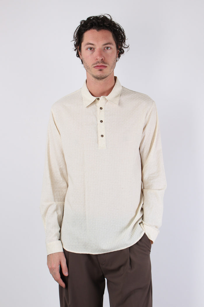 Attore Camicia Polo Operata Beige-2