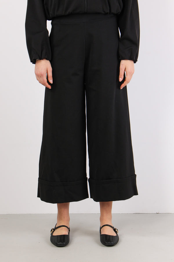 Pantalone Punto Milano Cropped Nero-2