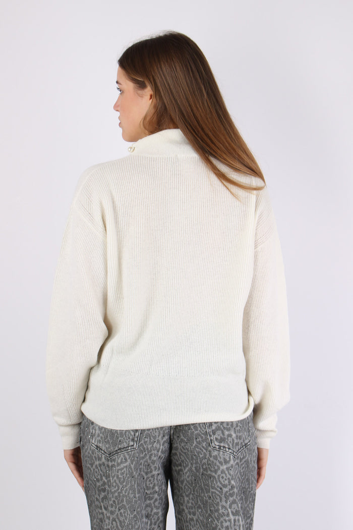 Maglia Collo Alto Star White-4