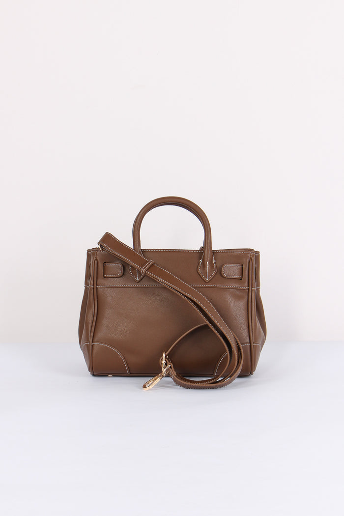 Mini Shopping Impunture Contrasto Brown-3