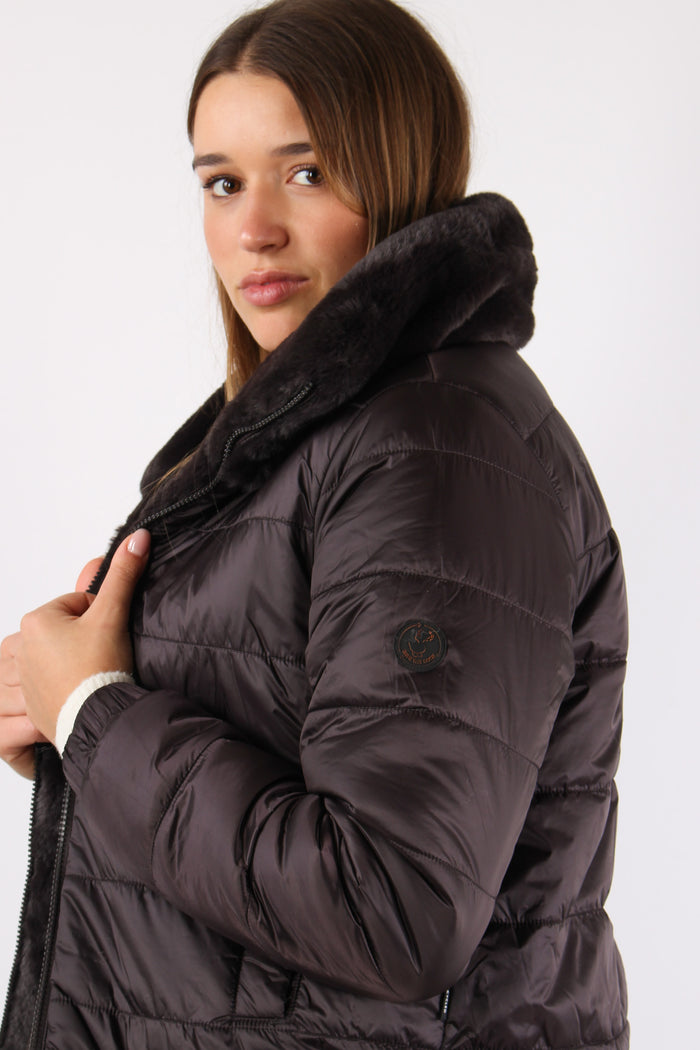 Jeon Giubbotto Ecopelliccia Re Brown Black-10