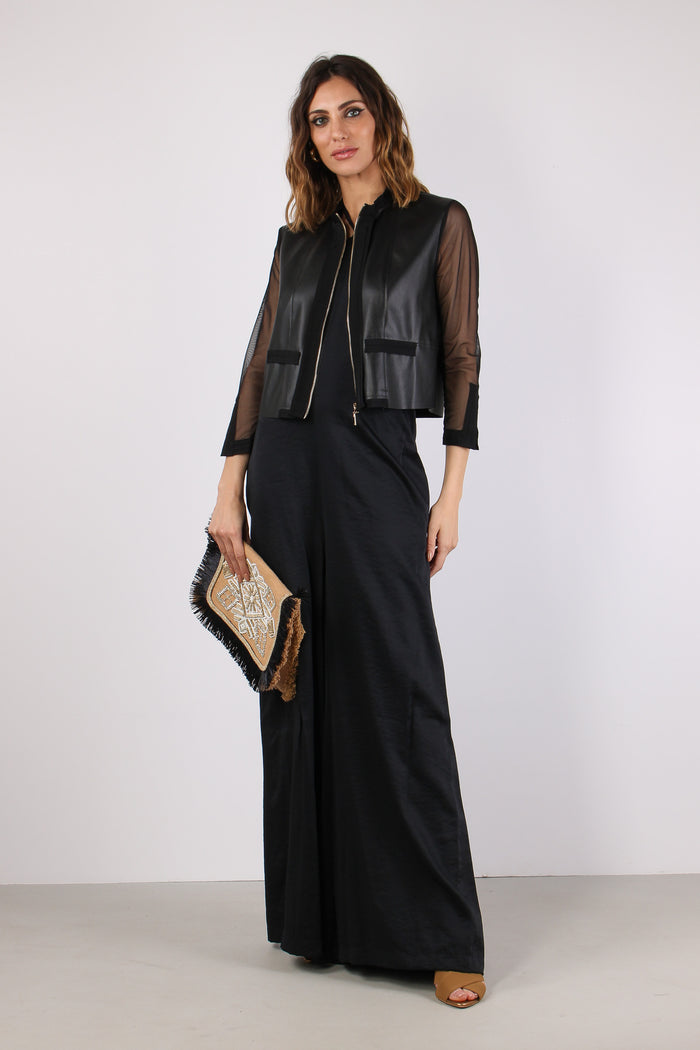 Alfio Giacca Ecopelle Tulle Black-6