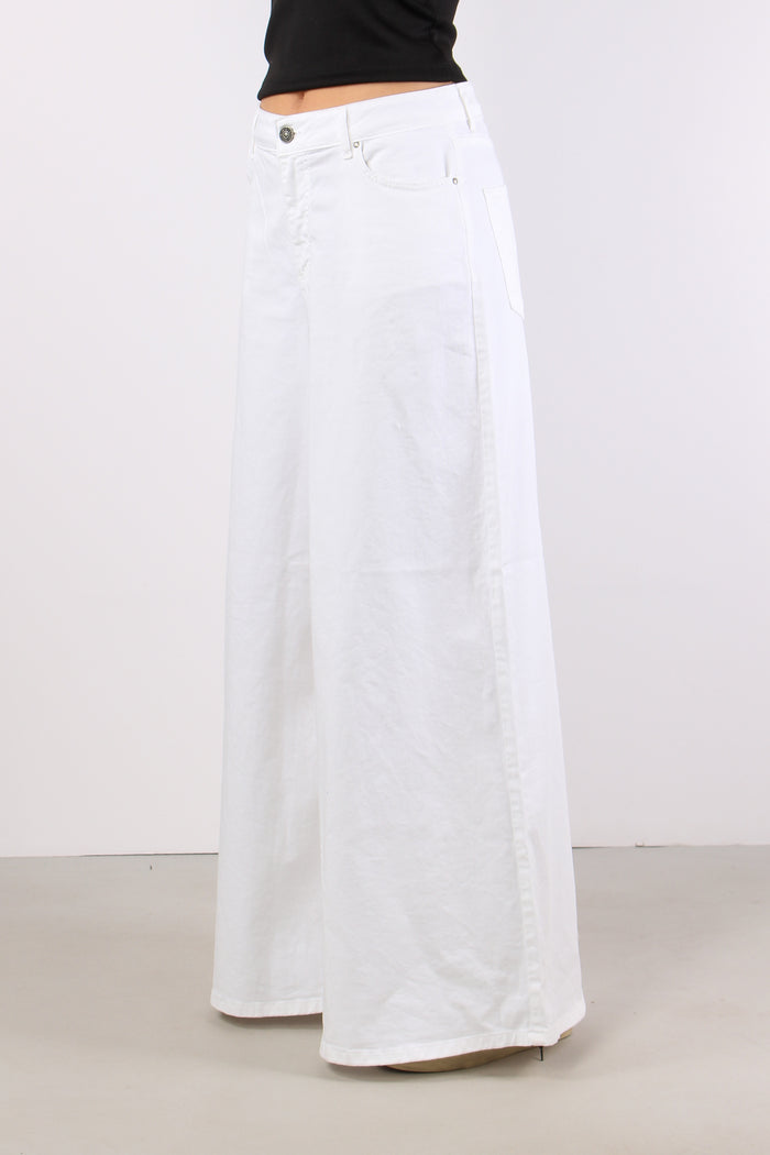 Pantagonna Vita Bassa Denim Bianco-2
