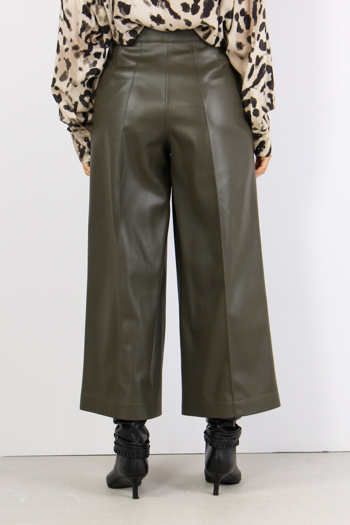 Pantalone Cropped Inserto Ecop Military Green-4