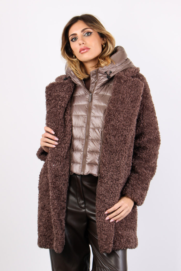 Cappotto Teddy Piuma Urban Bronze-3