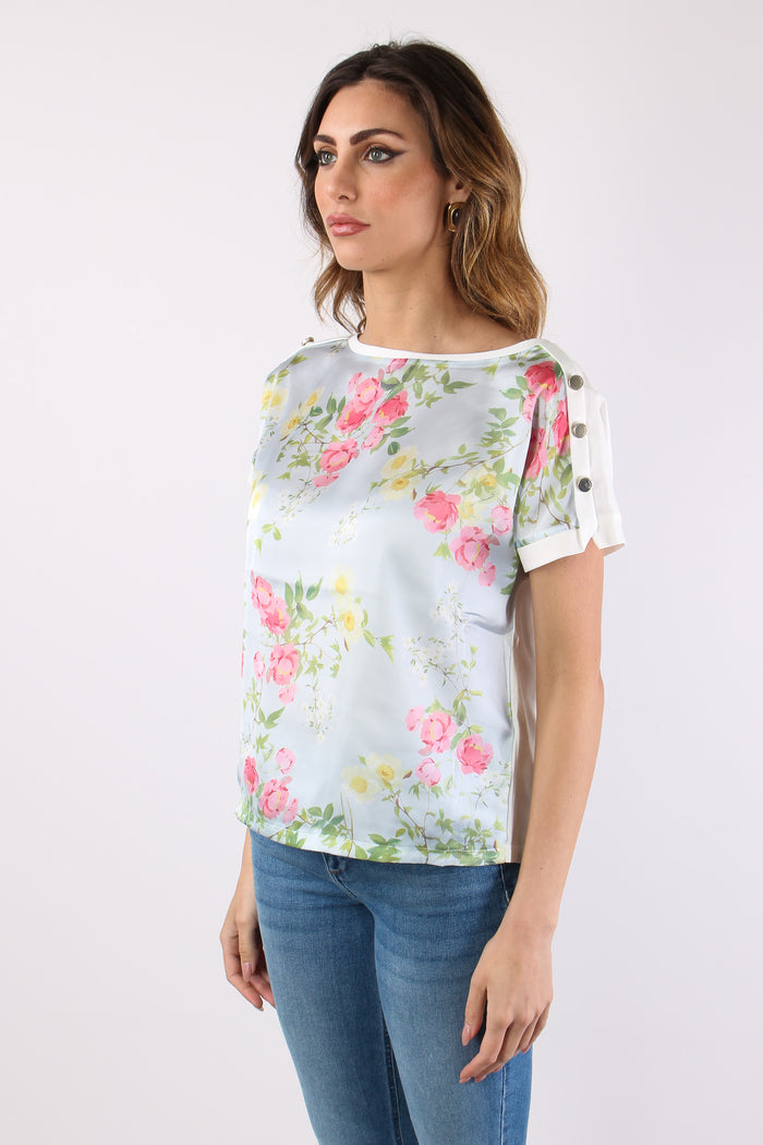 T-shirt Inserto Fantasia Bianco/botanic-6