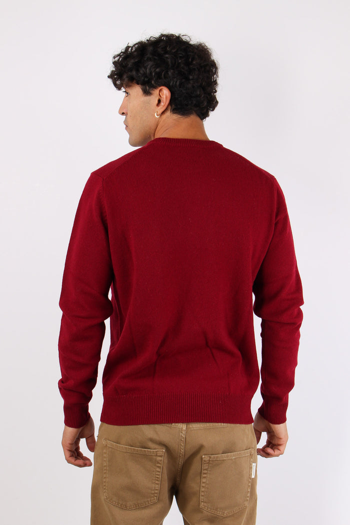 Girocollo Lambswool Bordeaux-4
