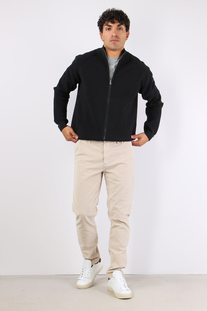 Chino Basico Velluto Liscio Crema