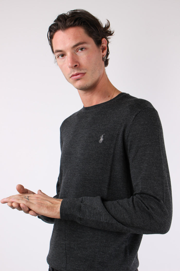 Maglia Girocollo Lana Merinos Dark Granite-4