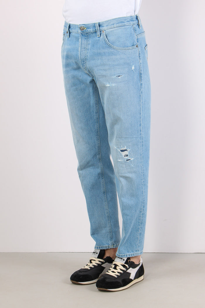 Brighton Denim Rotture Slavato Denim Chiaro-4