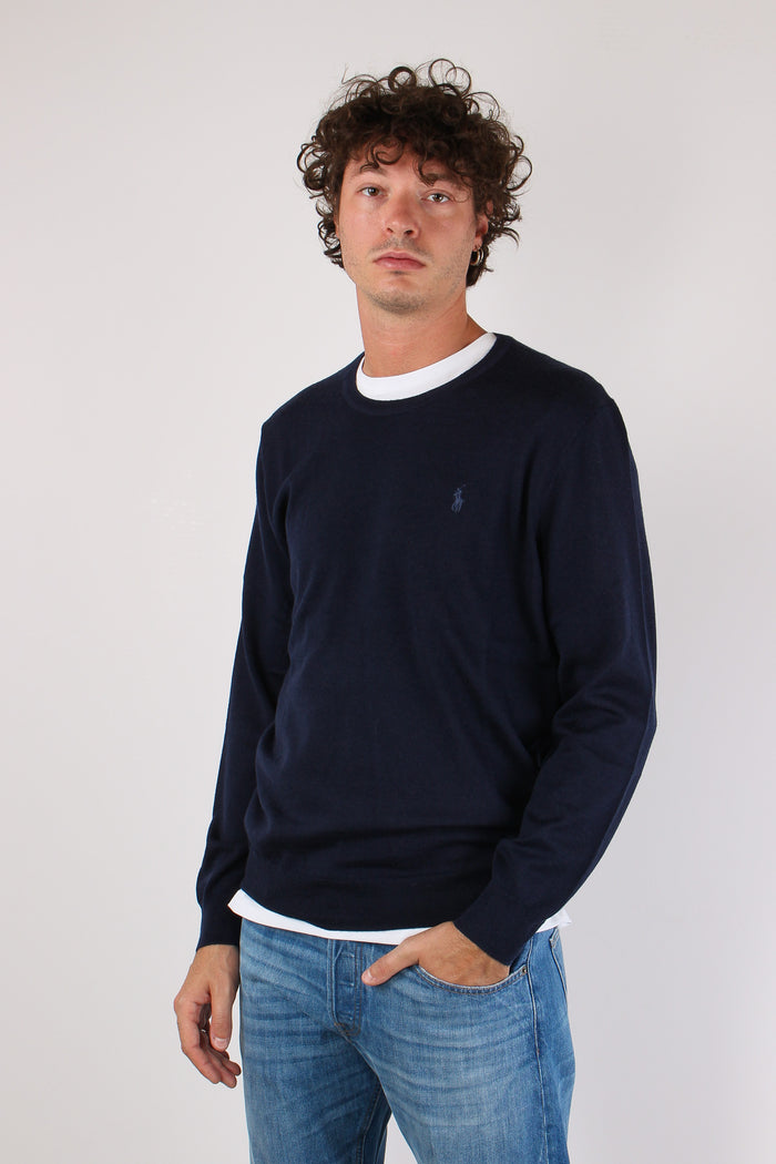 Maglia Girocollo Polsino Cosa Hunter Navy-3
