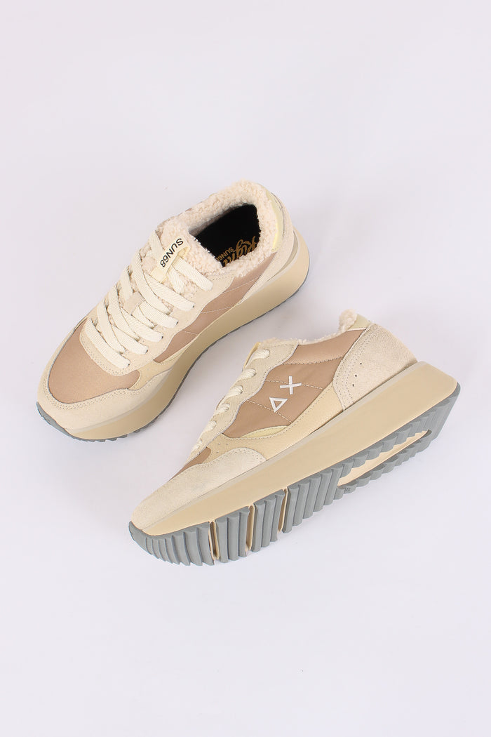 Sneakers Big Ally Teddy Fur Bianco-2