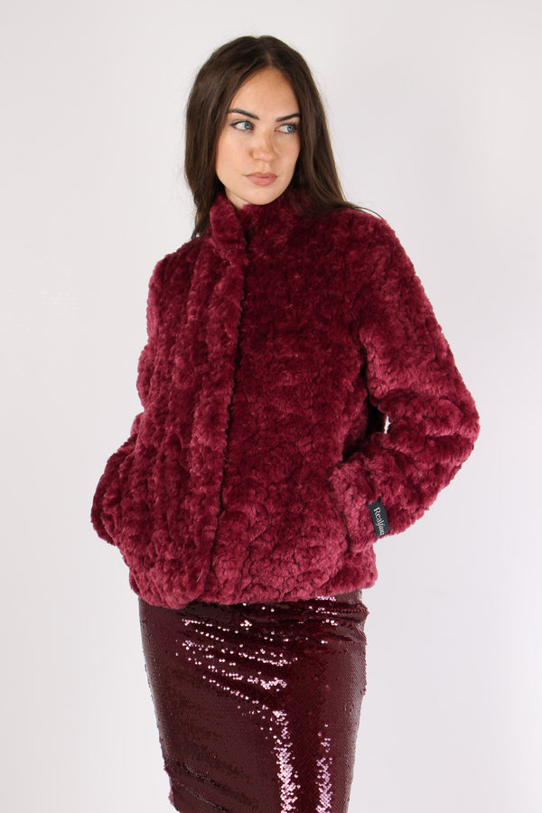 Giubbotto Corto Astrakan Sugar Plum-2