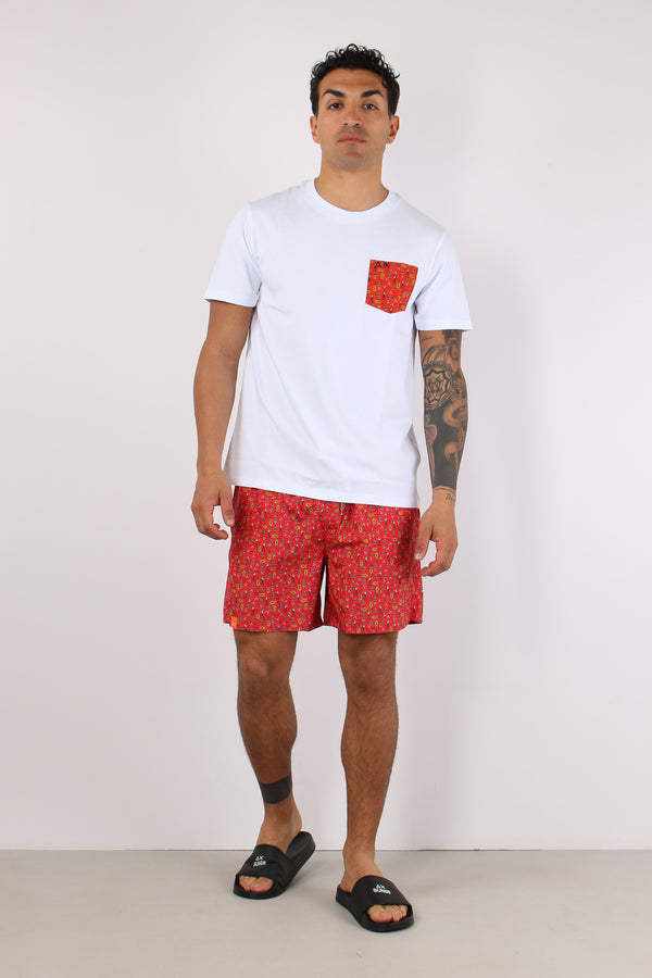 T-shirt Taschino Fantasia Bianco/rosa-2