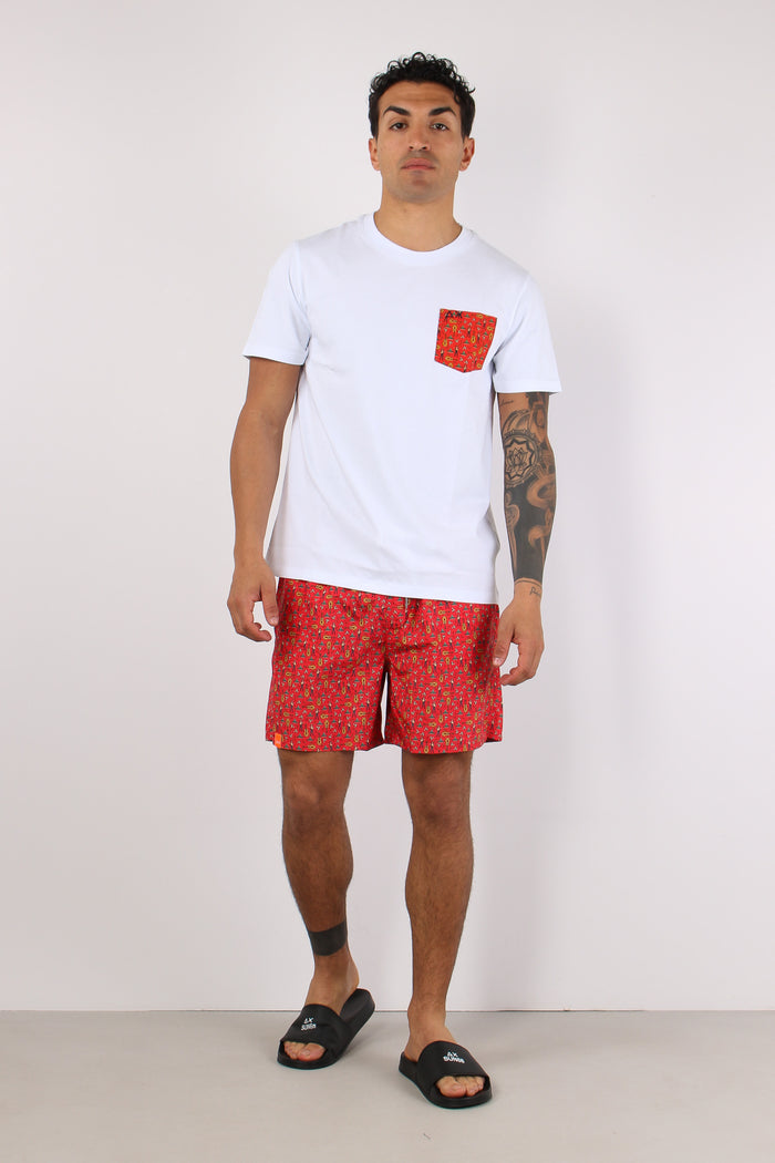 T-shirt Taschino Fantasia Bianco/rosa-2